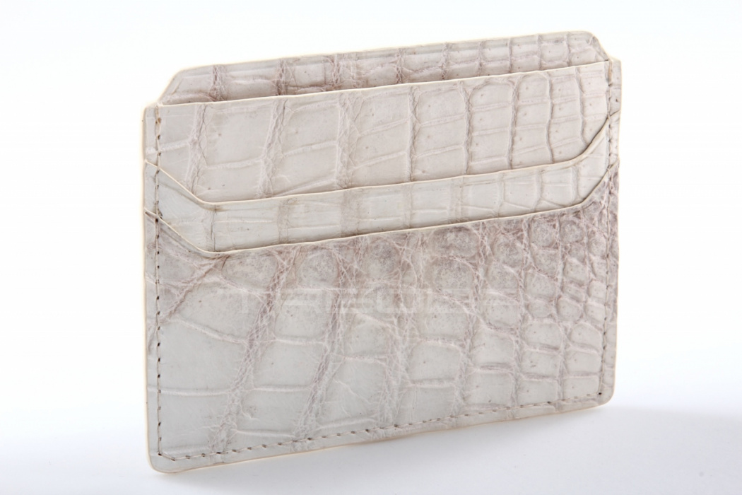 Картхолдер (чехол для карты) из кожи крокодила